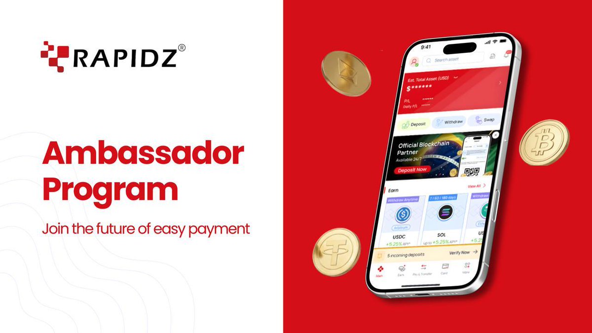 cipherweb3_'s tweet image. INFO AMBASSADOR PROGRAM NIHHH!!!

Rapidz Ambassador Program 

Bertumbuh &amp;amp; berkembang bareng Rapidzpay 
• Semua bisa berpeluang dapat uang
• Tanpa modal bisa dapat uang
• Tidak ada syarat jumlah followers 
• Ga harus jago design 
• Gratis coaching clinic jadi konten kreator…