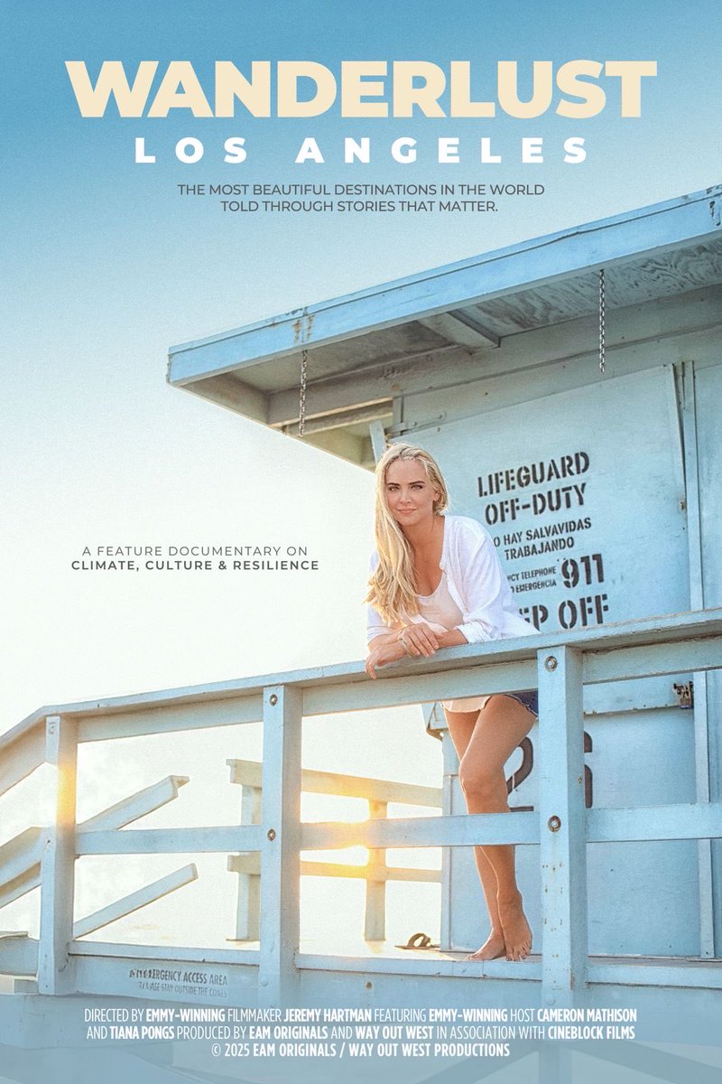 Coming 🔜 to CineBlock Films🎬

“Wanderlust: Los Angeles” 

Through local voices, natural landscapes, cultural spaces &amp; innovators shaping the city's future, <a href="/CameronMathison/">cameron mathison</a> &amp; Tiana Pongs explore how Los Angeles is redefining community, sustainability &amp; belonging.
#travel #indie