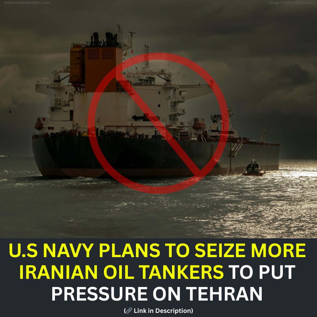 MarineInsight's tweet image. 👉The U.S government is reportedly planning to seize more #Iranianoiltankers to put pressure on #Tehran’s main source of revenue, per a report of the #WallStreetJournal

Read the full news👉 marineinsight.com/shipping-news/…

#iranianoil #oiltankers #oiltanker #USNavy #Shipping #Maritime