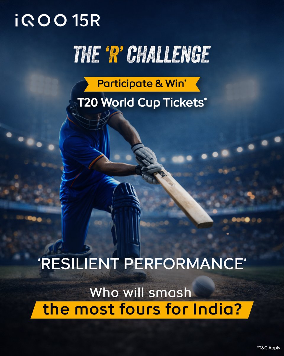 Challenge 2/4 is here! 

Time to mark your guesses for today's #INDvsNAM #T20WorldCup2026 match! 

Answer, tag 5 friends and win. 

T&amp;Cs Apply: bit.ly/4bEs5IO