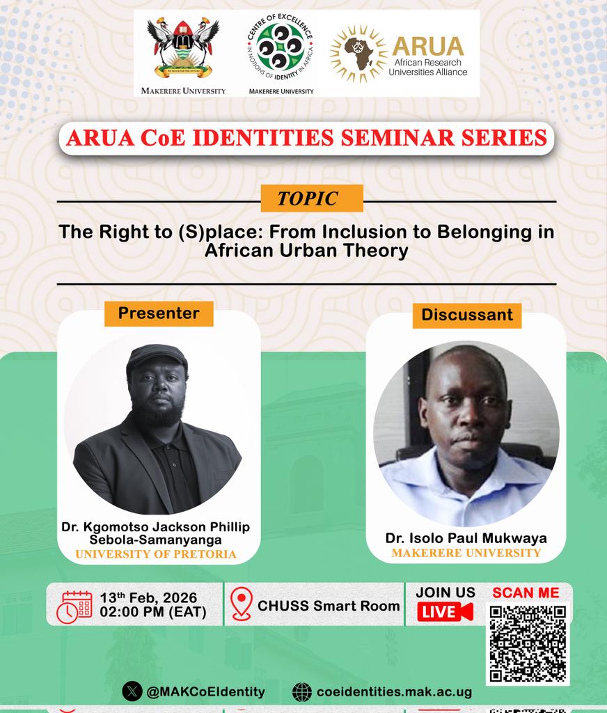 Makerere University ARUA-CoE Notions of Identity tweet media