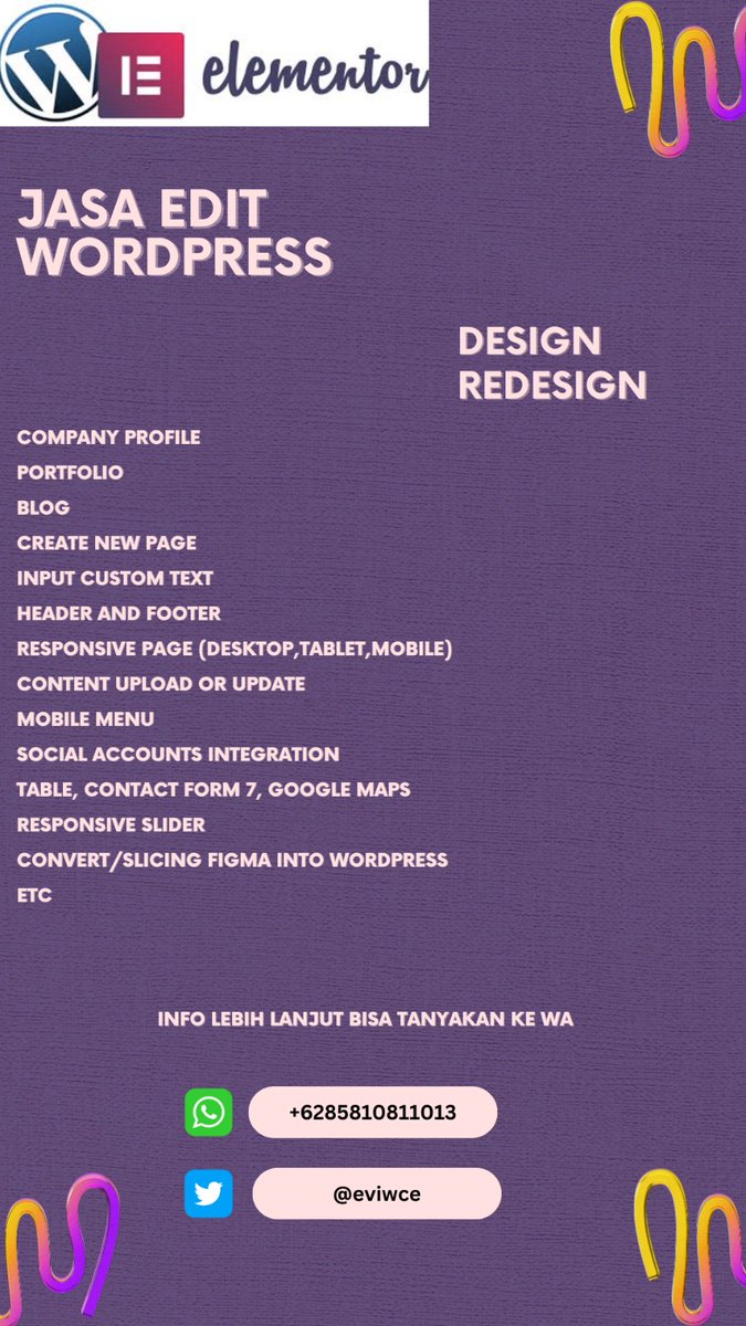 Open Jasa Website Wordpress Edit Elementor tweet media