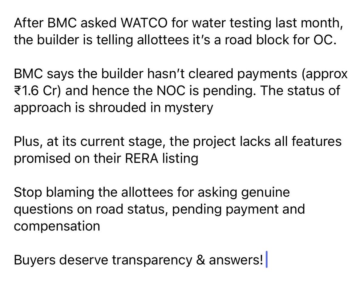 Dear <a href="/sudeeptadash1/">Sudeepta K Dash</a> plz answer 

→ What’s the status of the road? 
→ What’s the status of the OC at BMC

<a href="/bmcbbsr/">BMC</a> <a href="/OdishaRera/">Odisha RERA</a> <a href="/TridentUnity/">Trident United</a> #Bhubaneswar #Odisha