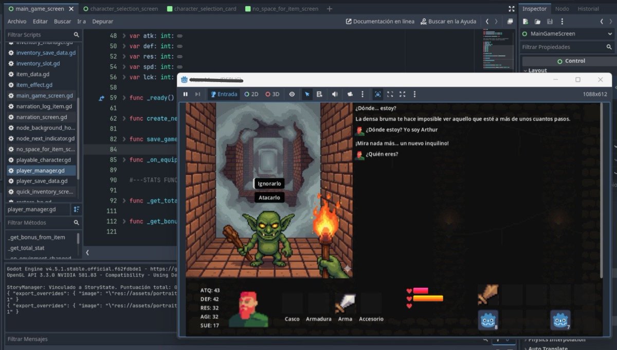 dev_shiza's tweet image. ¡Hola de nuevo! Solo me pasaba por aquí para informarles que el desarrollo de mi próximo juego avanza de manera constante. Aún quiero mantener el misterio respecto al proyecto, pero al menos les comparto una imagen de lo que va siendo la interfaz. #gamedev #indiegame