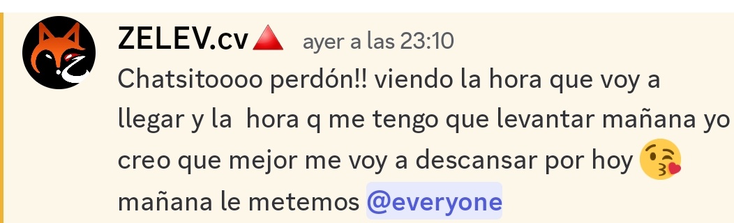 Buenas noches VELERZ! 💙
Hoy no habrá stream por Twich. 
Descansen! 🤍