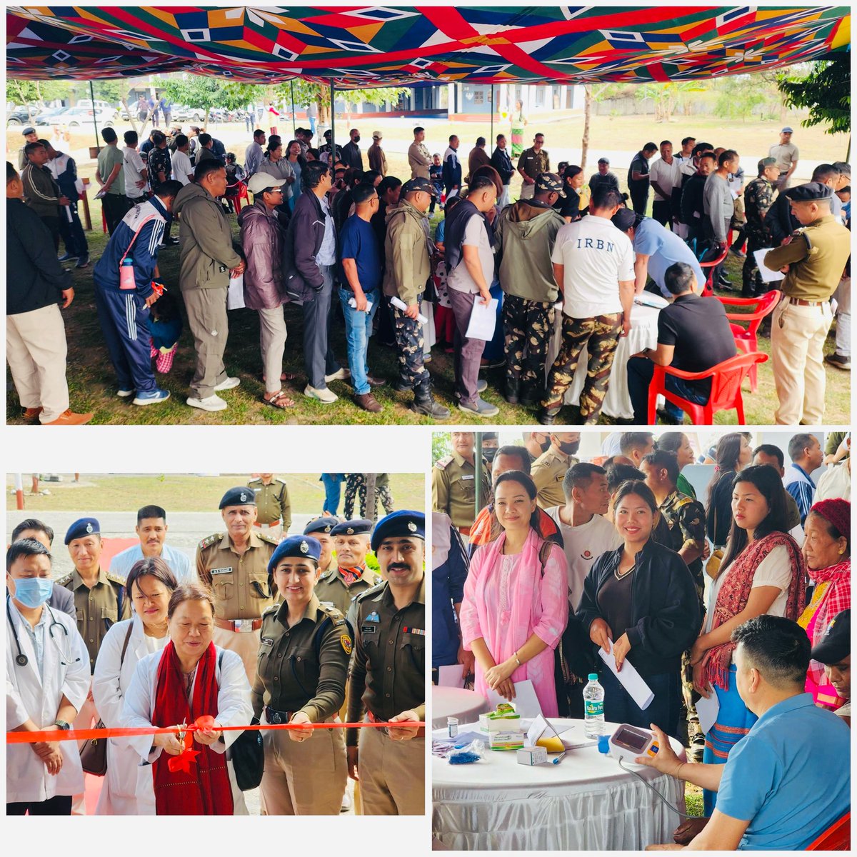 ArunachalPolice's tweet photo. The Annual Integrated Medical Health Camp was held at 5th IRBn HQ, jointly organized with East Siang District Police and DMO. A team from BPGH, Pasighat provided comprehensive services, benefiting 393 personnel and families, reinforcing our commitment to health and welfare. https://t.co/b4sosKqpAB