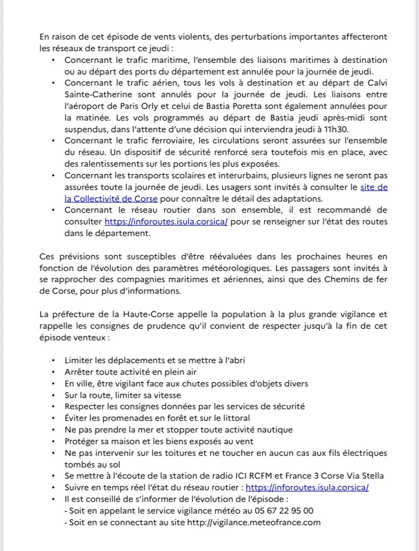 Tempête Nils: Une nouvelle vigilance orange pour
vents violents entrera en vigueur jeudi 12 février à 10h00 et se prolongera jusqu’à 23h59.