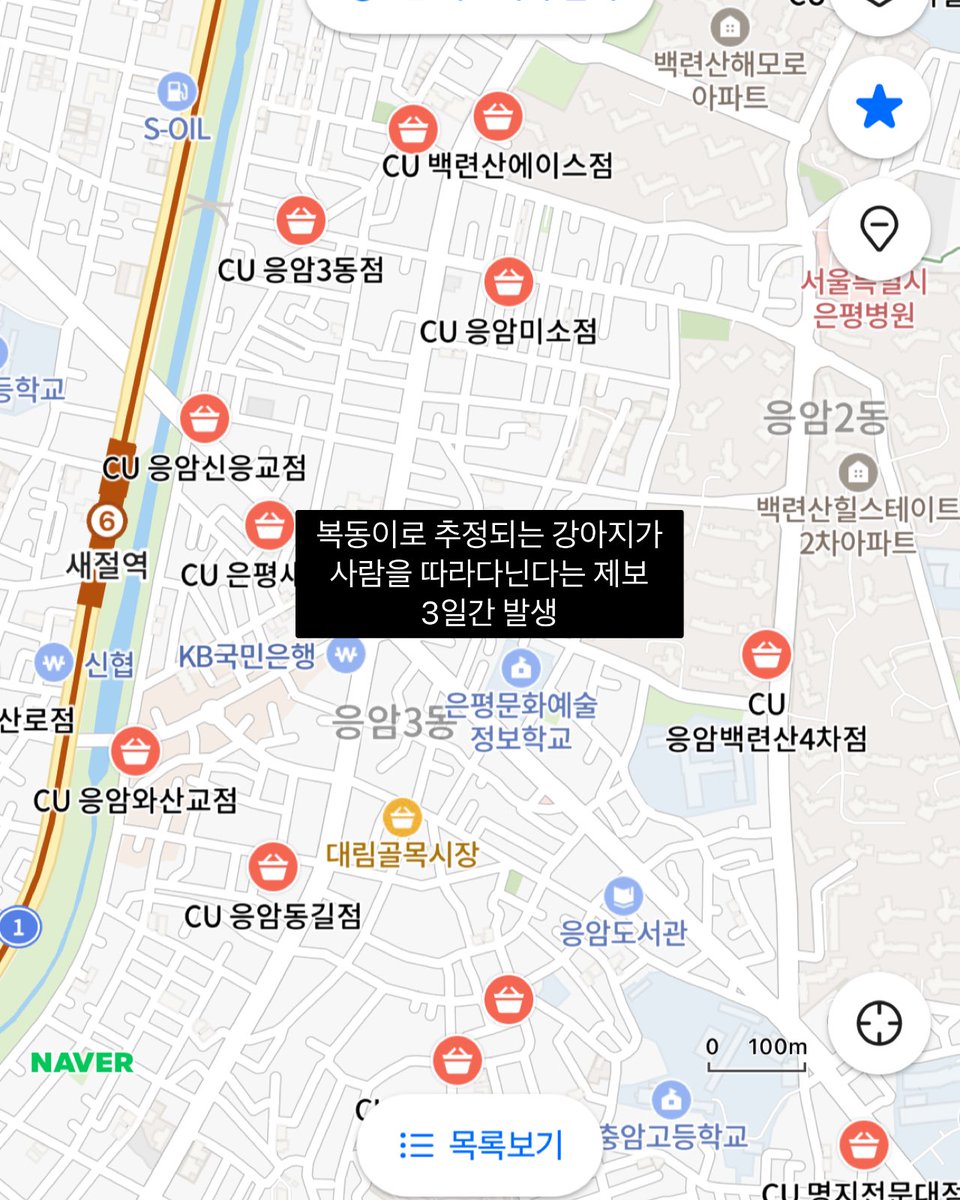 복동이를 찾습니다

현시간 봉사자분들이 빨간색으로 표시된지역을
돌아보고 계시는데 아직 발견은 안됐고
큰길을 건너지 않았다면 
이인근에 있을 가능성이 높으니 
주변에 거주하시는분들이 계시다면  많은 관심 가져주세요￼