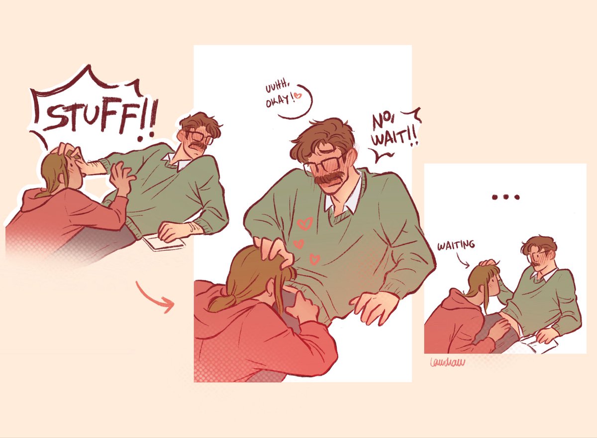 happy vday!! (a silly comic) ♡ (2/4) #harveyxmoss #vday