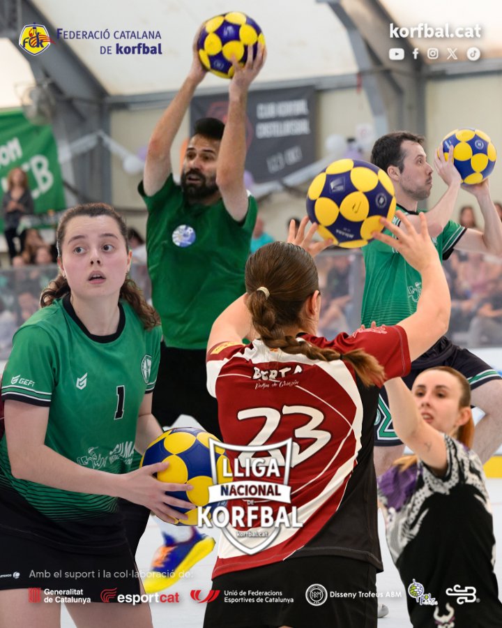 La Lliga Nacional de #Korfbal 2025-26 inicia la seva #2aFase! No us ho perdeu! ⚽️ #LligaNacional #LligaTopA #LligaTopB ⚡️ #EsportMixt #GaudintdelKorfbal

📰 Més informació, classificacions, resultats i calendari a korfbal.cat/lliga-nacional…

📷 <a href="/unnika/">Cristina Ruiz</a> | <a href="/j3susmtzzz/">Jesús Martínez</a> | <a href="/CKBadalona/">C.K. Badalona</a>