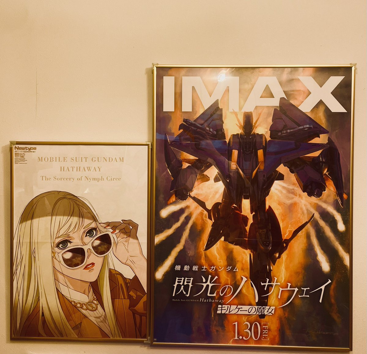 閃ハサの公式キャンペーンで当選したので、IMAXのB2ポスターが届きまし