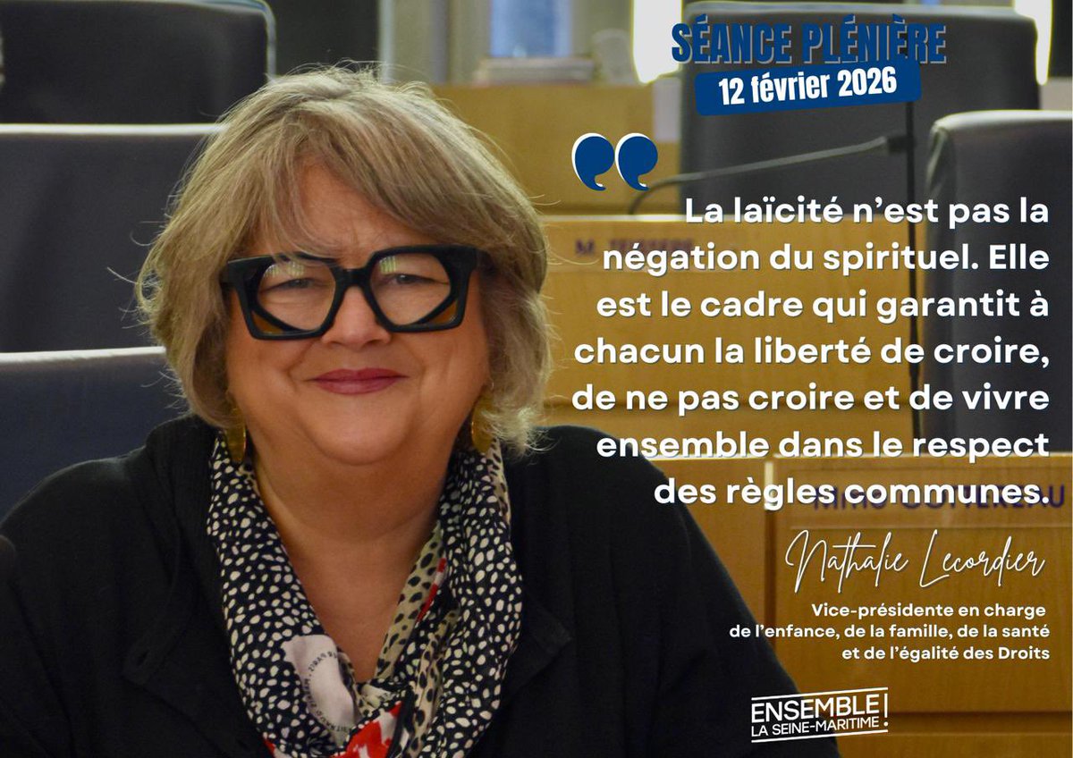 #DirectCD76
La laïcité protège.
Elle garantit la liberté de croire, de ne pas croire, et l’égalité de tous devant la loi.
En 2025, la Seine-Maritime renforce formation, prévention et accompagnement.
Un principe vivant. Une exigence républicaine. 🇫🇷