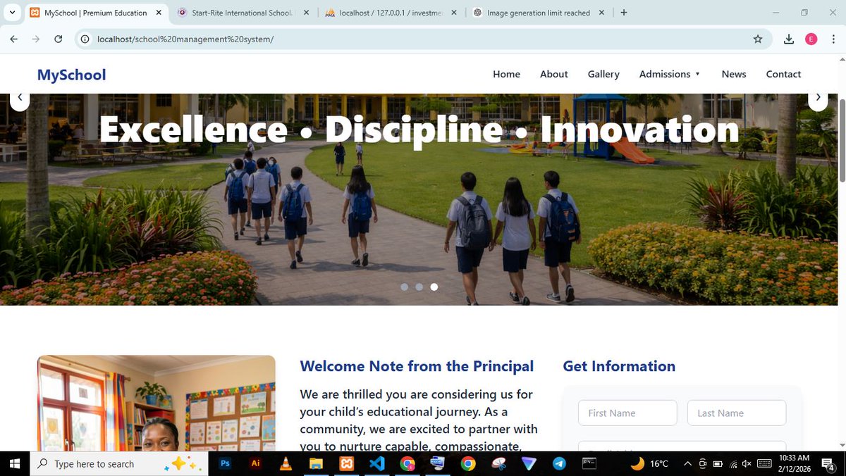 ColonelwestH's tweet photo. 🚀 Starting a School Management Portal in raw PHP + Tailwind CSS!
Goal: Dynamic CBT exam system where each student gets random, unique questions.
Let’s build in public 👇 #BuildInPublic #EdTechNigeria https://t.co/fVh9xaxLAi