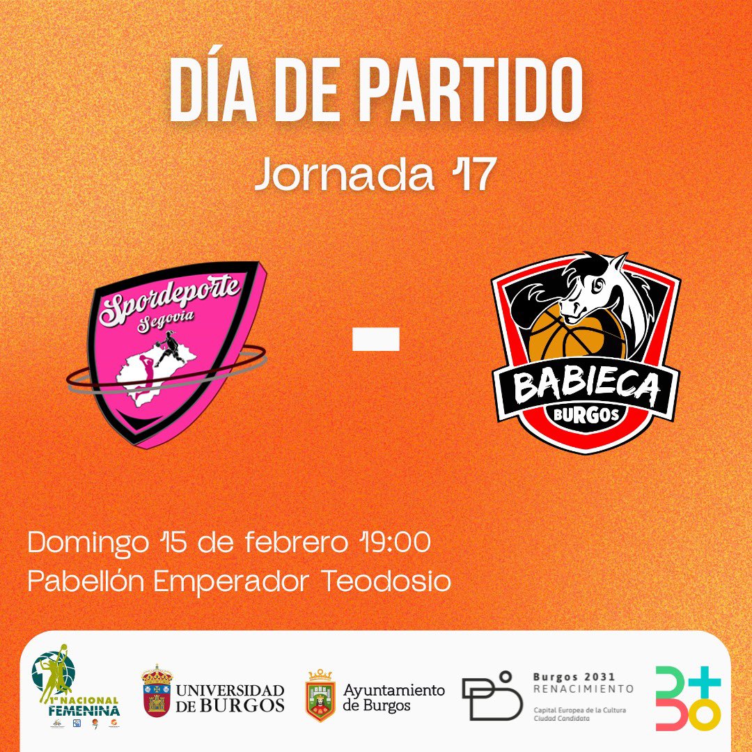 | DÍA DE PARTIDO | Primera Nacional Femenina 🏀

Durante esta jornada nos desplazamos hasta Segovia para enfrentarnos a SporDeporte en su casa.

¡Vamos, chicas! 🔥