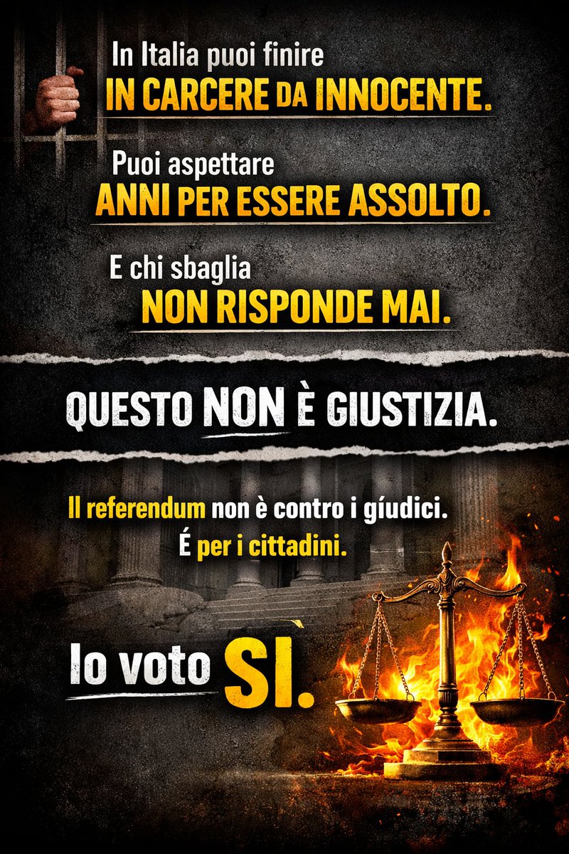 paolopasquale's tweet image. Il fatto che TU,che nel 2026 ancora indossi la #mascherina nella #profilepic,non capisci,non vuol dire che le ragioni del SI non siano chiare.
La principale,che tu non capisci,è l'estromissione delle CORRENTI dal CSM,e quindi + responsabilizzazione dei Magistrati.
#IoVotoSì