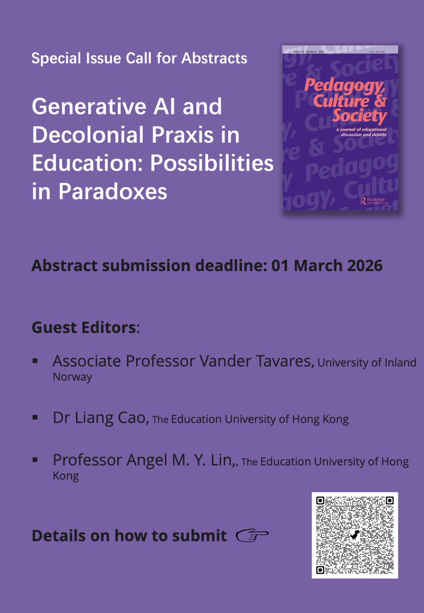 Pedagogy, Culture & Society tweet media