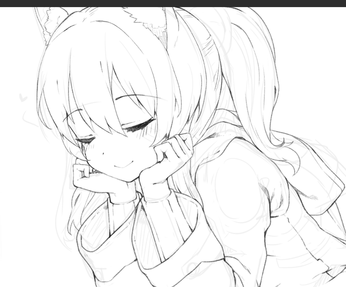 線画かいてますの 