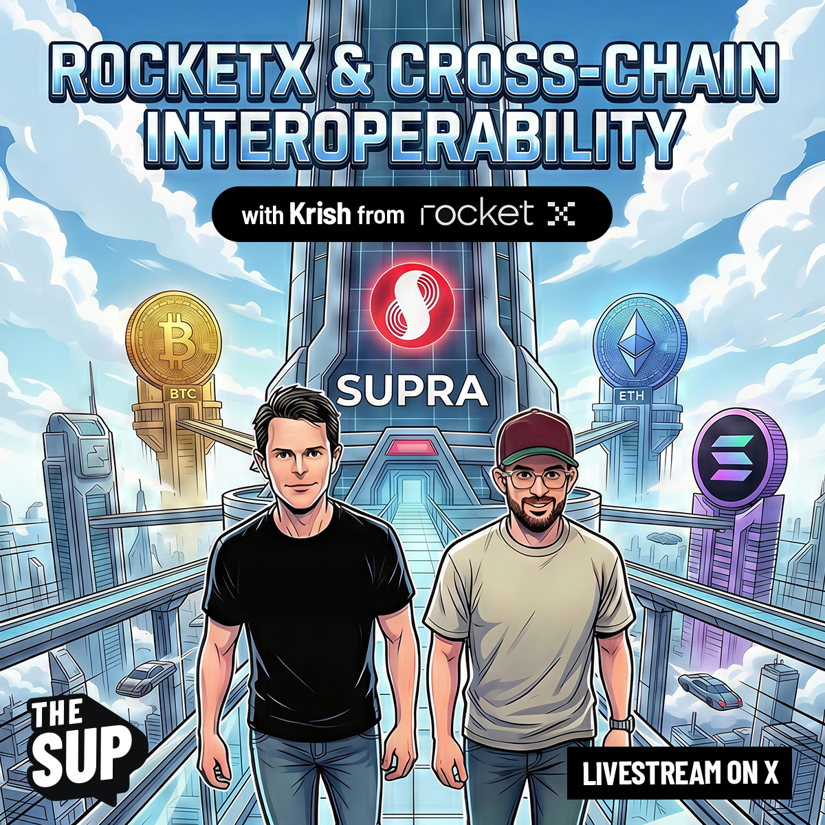 Did you know this app lets you swap to SUPRA from 200+ chains?

<a href="/RocketXexchange/">RocketX | Swap on 200+ chains</a> has been opening the Supra door for users across crypto, today they're joining the SUP to share how it works and their experience building on Supra! 🌉

Join the SUP livestream TODAY at 3pm UTC! 📺