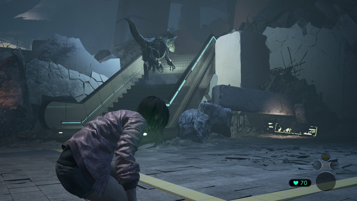 supaopo's tweet image. TOKYO SCRAMBLEはじめるー！
恐竜たちがのっしのっしと闊歩する東京の地下で生き延びるステルスアクション🦕
スマートウォッチがあればだいたいなんとかなるはず……！🙄 #TOKYOSCRAMBLE