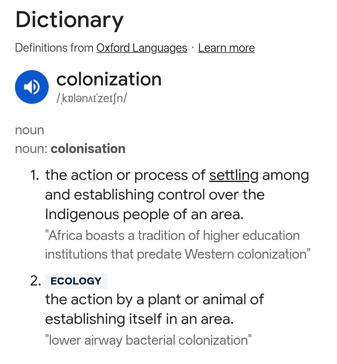 <a href="/narindertweets/">Narinder Kaur</a> <a href="/ChrisBellNor/">Christopher</a> "the actions or process of settling among and establishing control over the indigenous people of an area"

That's exactly what's happening in the UK.

The indigenous population are the minority in our 3 largest cities.

We have many foreign mayors and MPs. And many other
