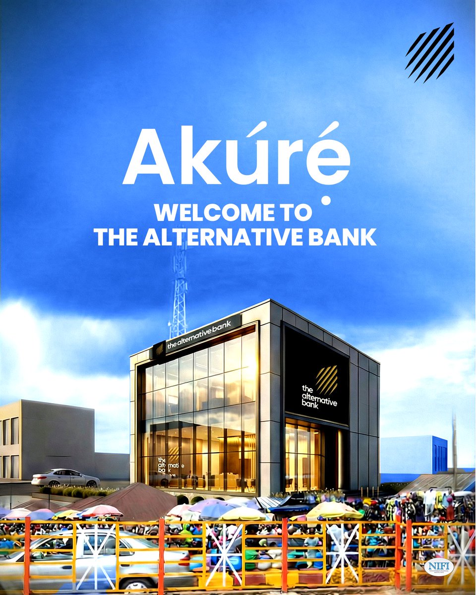 AltBankNg's tweet photo. Akure, we didn’t just open a branch.
We opened a partnership. 🤝 

Walk into our branch at No. 7, Oyemekun Road (Opp. Optimal Petrol Station) for a quick tour.

Come as you are. Let’s build together.

#altbank #NewBranchAlert https://t.co/PGyU8ml8er