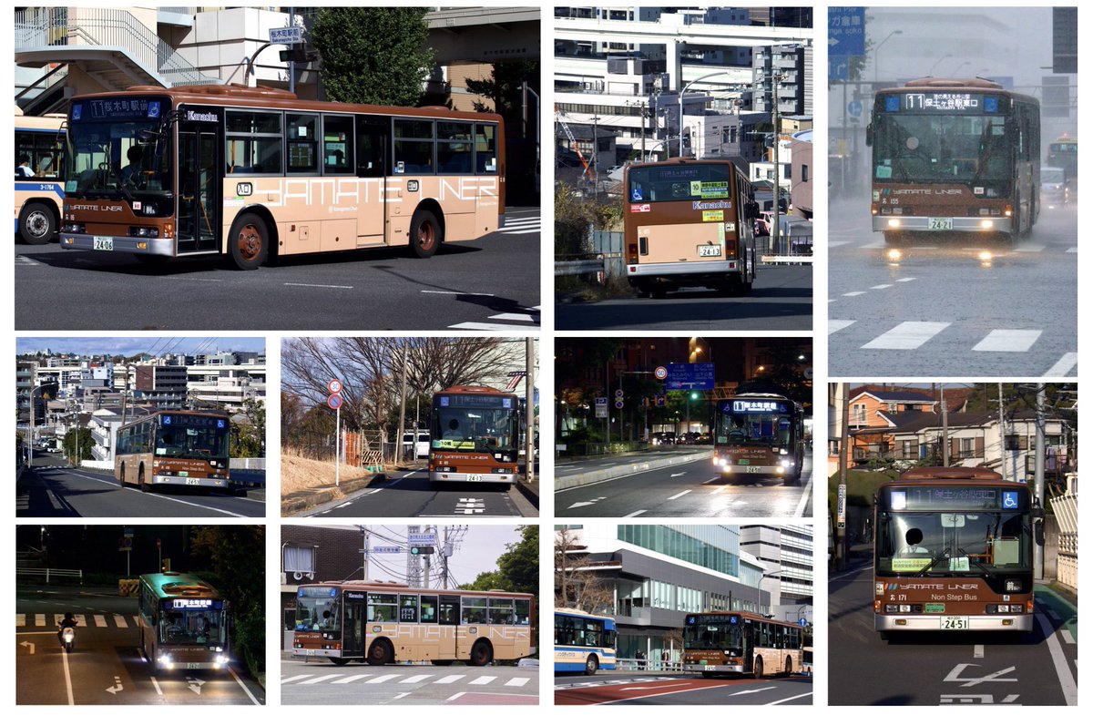 PJ_MP_52's tweet photo. 神奈川中央交通の11系統、60系統を走る山手ライナーが全廃してしまいました。
11系統ならではの様々な街並みに合う茶色い塗装は、子どもの頃から好きでした。ビルの合間や急坂、狭い道など走る姿はとてもカッコよかったです。
19年弱の長い間ありがとうございました💐
さようなら山手ライナー👋 https://t.co/cPB70DMelT