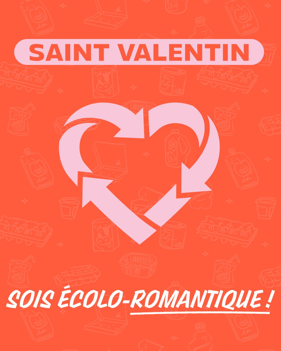 Fleurs
➡ Fanées, elles peuvent se déposer au compost 
Boîte de chocolats
➡ La boîte en carton se dépose dans le bac jaune
Boisson
➡ La bouteille en verre va dans la colonne à opercule vert
➡ La canette en aluminium se dépose dans le bac gris