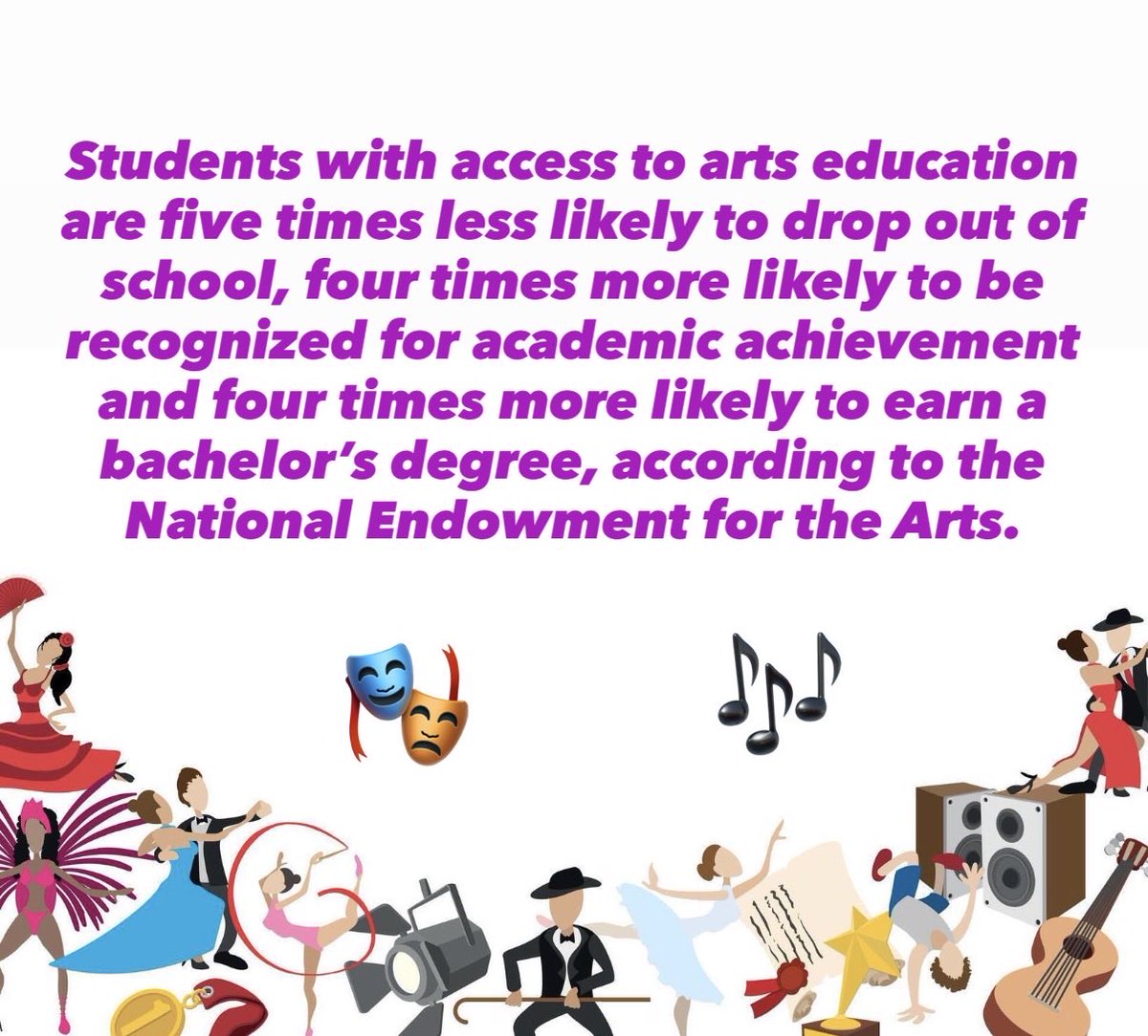 AhHaBroadway's tweet photo. In addition to the educational impact, the arts create community, make you feel that you matter and you belong. The arts can also get you through hard times. #artseducation #creativity #imagination #community https://t.co/BE7rjYvaMh