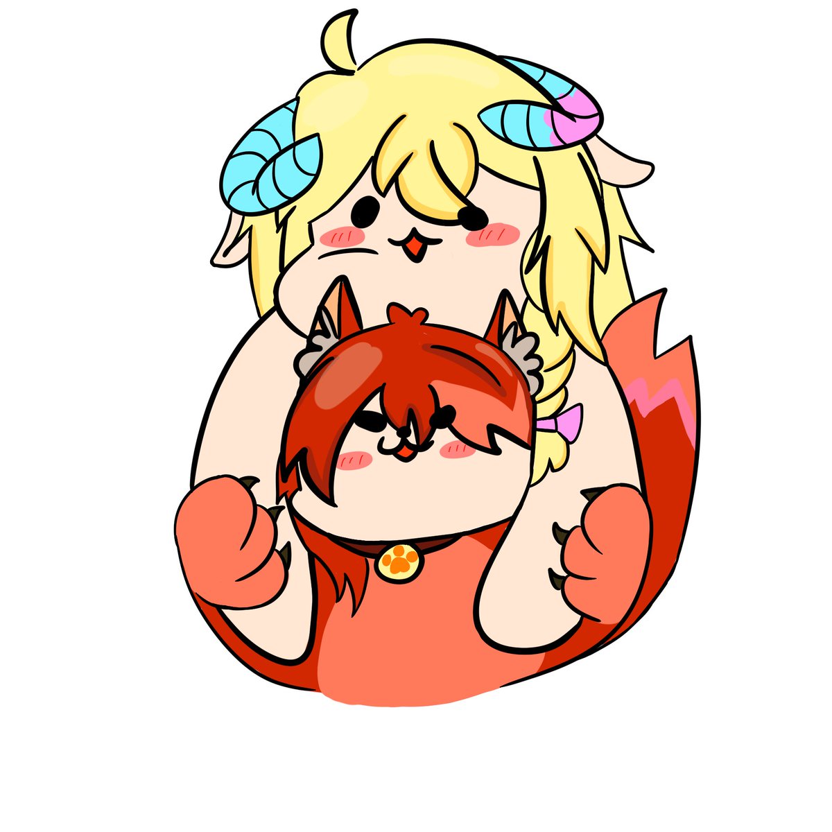 好久沒有畫畫了🥹
狗狗的爪子看起來想捏羊咩的肥臉臉

#金羊繪卷
#小犬畫廊