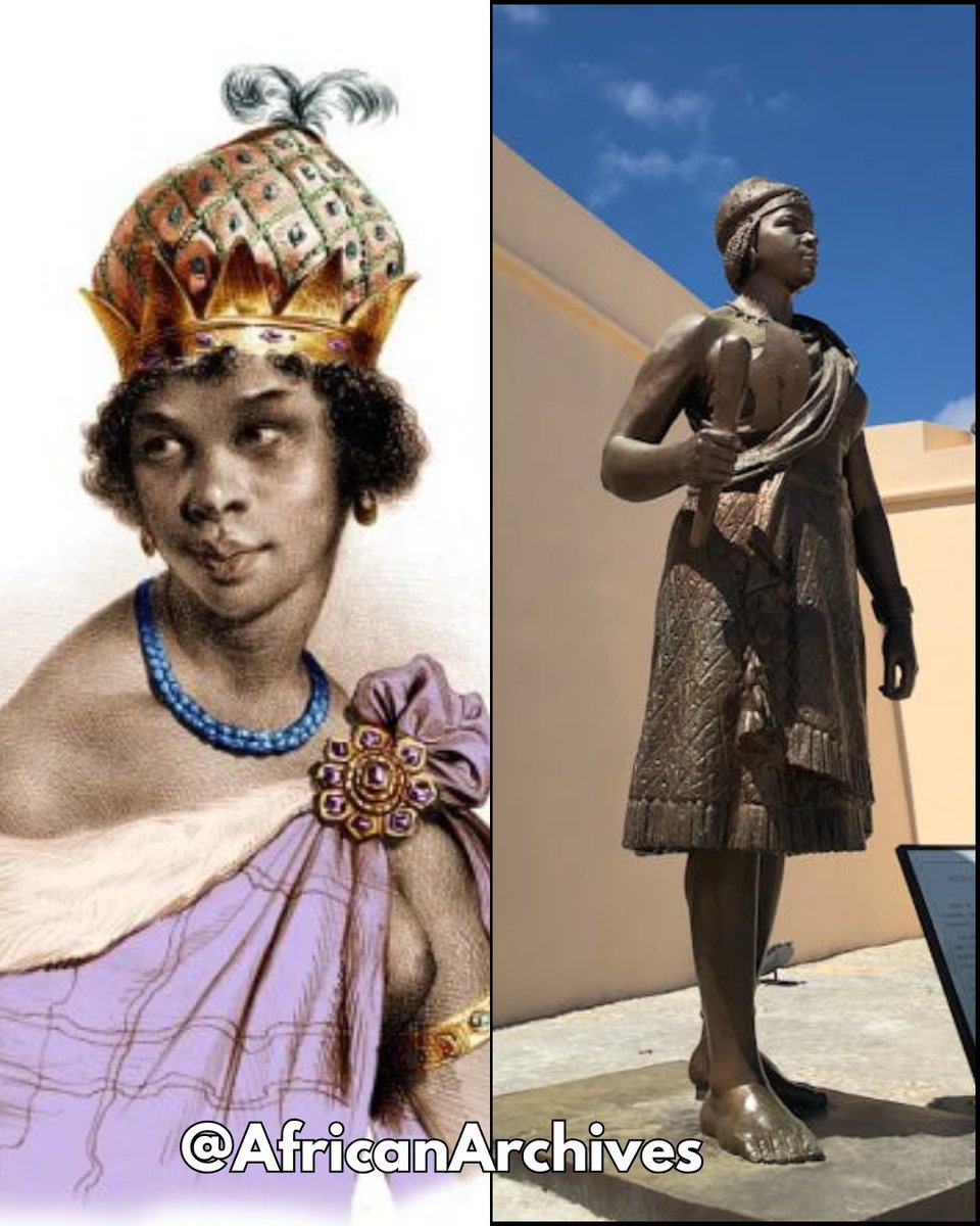 AfricanArchives's tweet photo. Queen Nzinga was one of the most formidable rulers in 17th-century Africa.

Queen of the Ndongo and Matamba kingdoms (in present-day Angola), Nzinga Mbande became one of the strongest opponents of Portuguese expansion into Central Africa.

In 1622, she first appeared on the political stage when her brother, the Ngola (king) of Ndongo, sent her to negotiate with the Portuguese governor in Luanda. Determined to establish equality in diplomacy, Nzinga famously refused to sit on the floor before the Portuguese representative. Instead, she had one of her attendants kneel so she could sit at eye level with the governor — a symbolic statement that she represented a sovereign state.

She converted to Christianity during negotiations and took the name Dona Ana de Sousa, using diplomacy as strategically as she used warfare.

When her brother died in 1626, Nzinga became ruler. She reorganized her kingdom, formed alliances with neighboring states, and later aligned with the Dutch when they challenged Portuguese power in the region. In 1647, with Dutch support, she helped defeat a Portuguese army. Even after the Dutch withdrew, she continued resisting Portuguese expansion for decades.

Well into her sixties, Nzinga personally led troops in battle and organized long-term resistance strategies that shaped the region’s political future.

She ruled for nearly 40 years and died peacefully in 1663, having preserved significant autonomy for her kingdom during one of the most turbulent periods in Central African history.

Queen Nzinga remains one of Africa’s most studied and respected monarchs — remembered for her diplomacy, military leadership, and political intelligence.