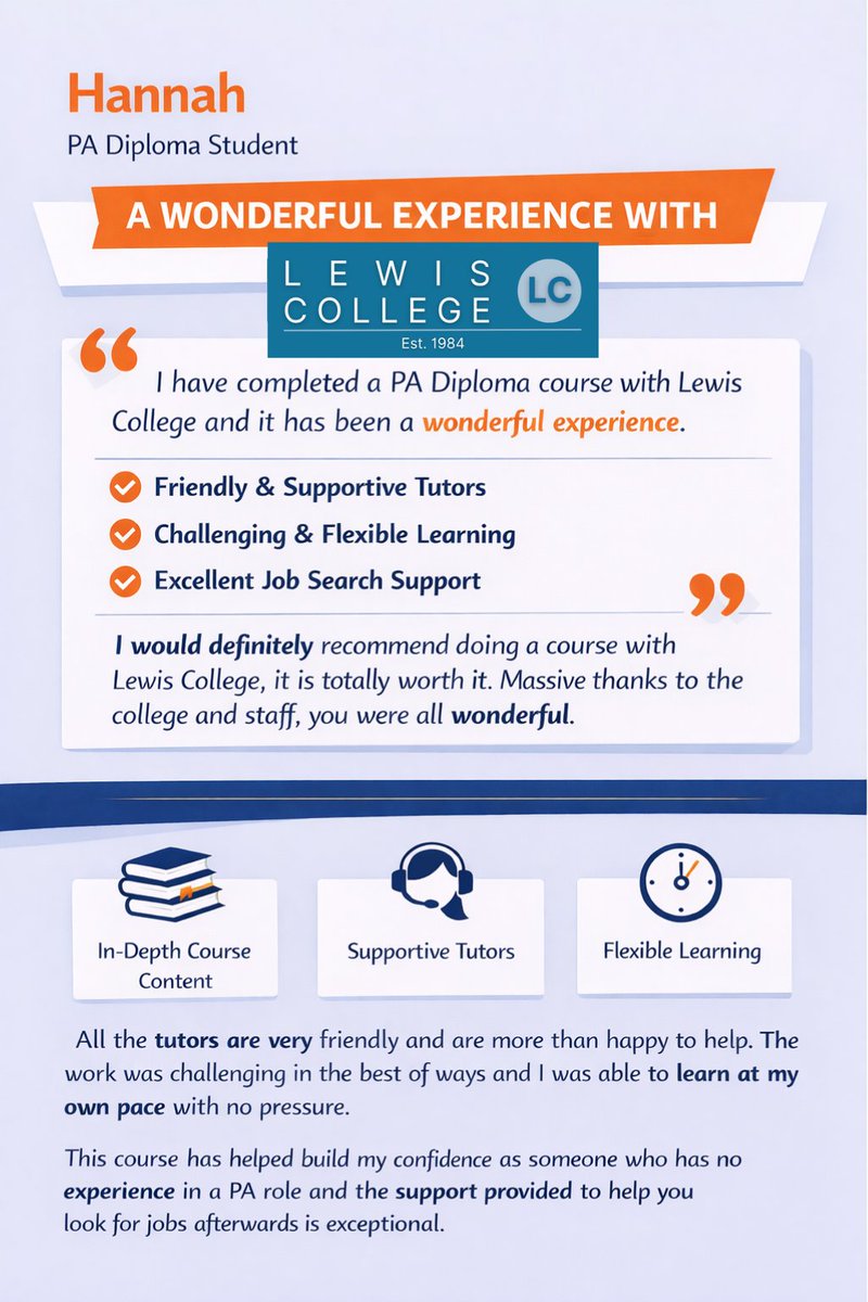 So proud of this! 💜 

Hannah, a PA Diploma student, loved her experience with our supportive tutors and flexible learning. 

From zero to job-ready? 

That’s what it’s all about! 

If you’re considering a PA career, this is your sign! ✨