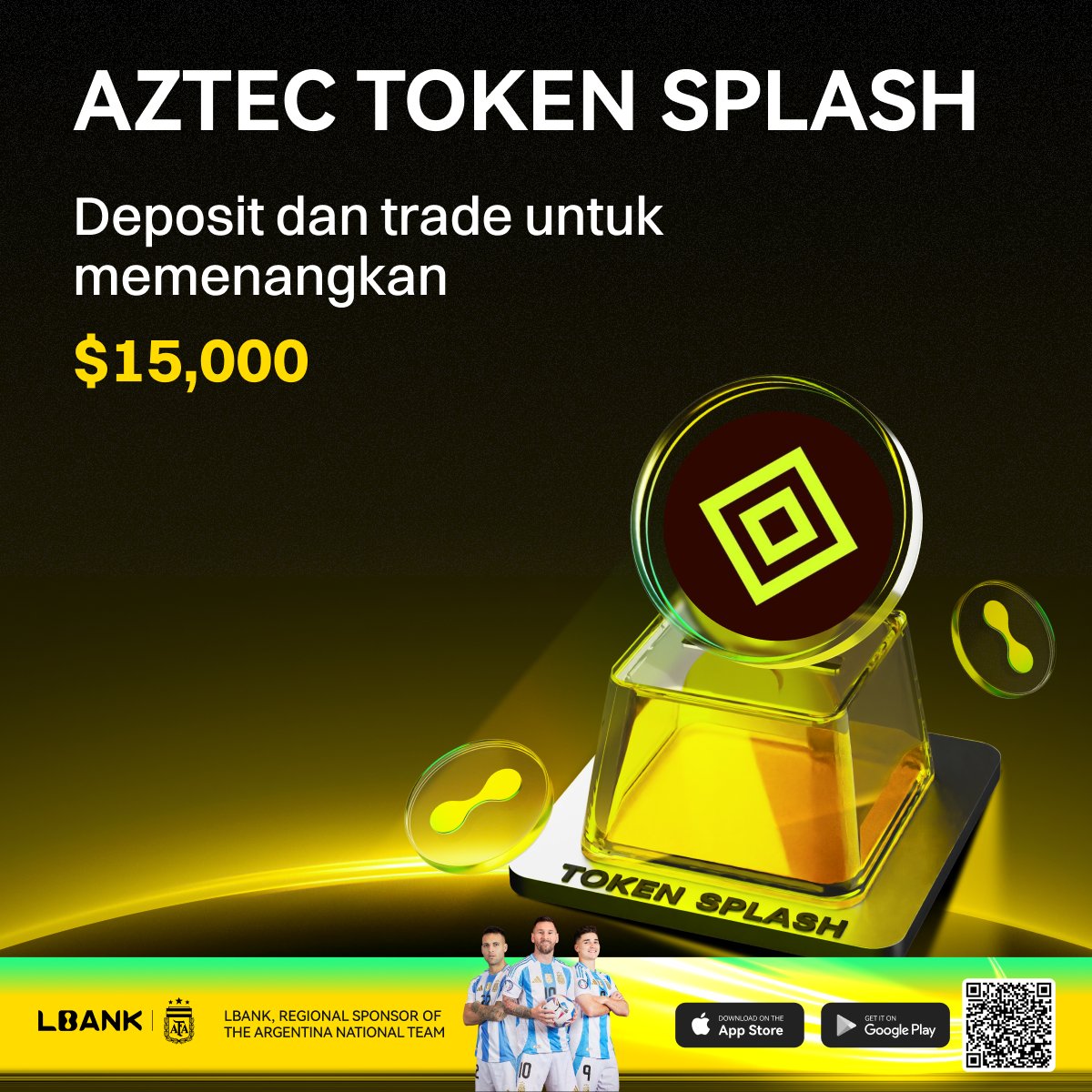 🎉 AZTEC Token Splash sudah live di LBank! 🎉

💰 Deposit &amp; trading AZTEC untuk berbagi hadiah pool besar senilai $15,000!

🚀 Event sudah berlangsung — jangan lewatkan kesempatan Anda untuk mendapatkan AZTEC!
 👉 Bergabung sekarang: lbank.com/token-splash/A…