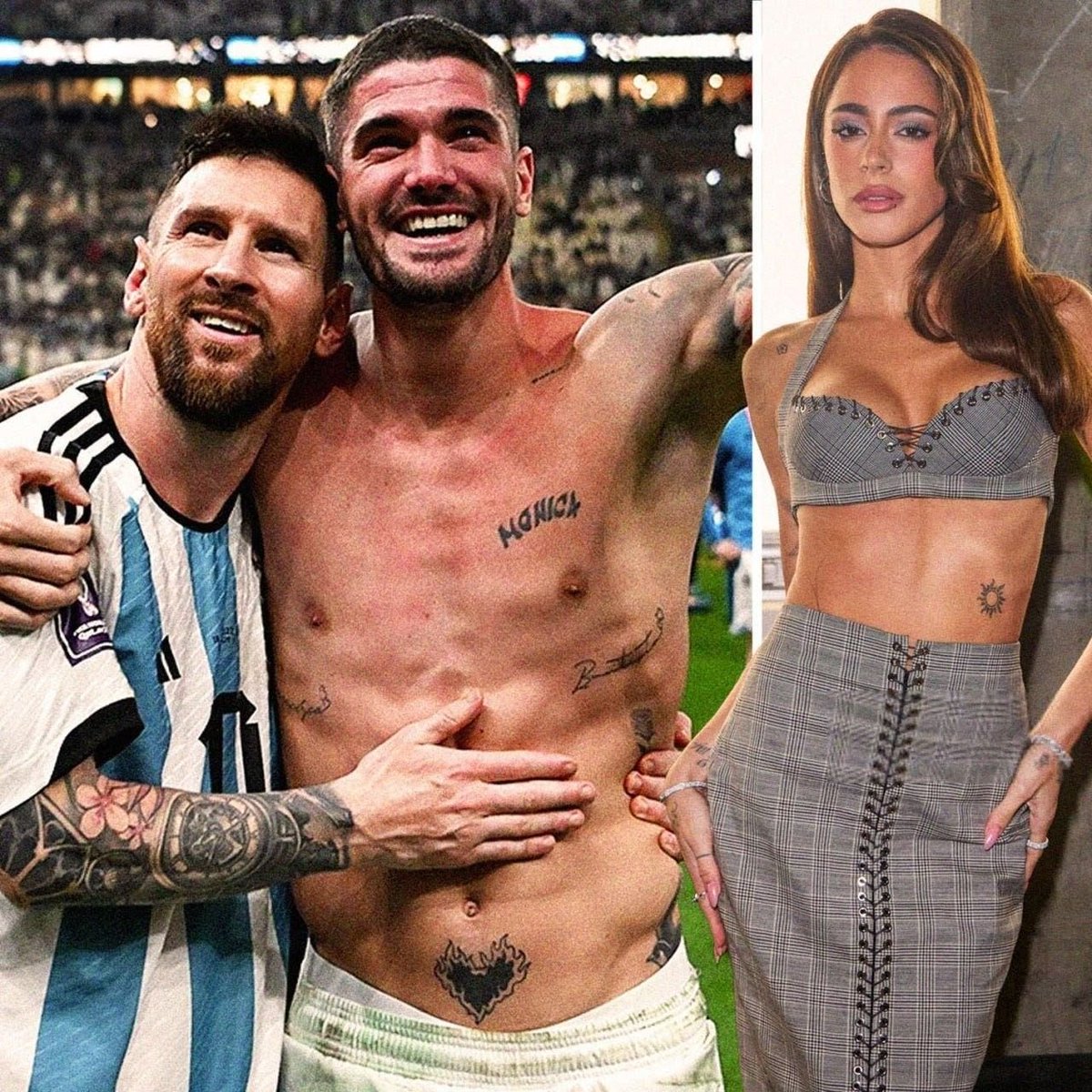 🚨 𝗗𝗜𝗗 𝗬𝗢𝗨 𝗞𝗡𝗢𝗪: When Rodrigo de Paul won the World Cup, he was celebrating so wildly that his girlfriend was constantly saying 'I love you' to calm him down. De Paul