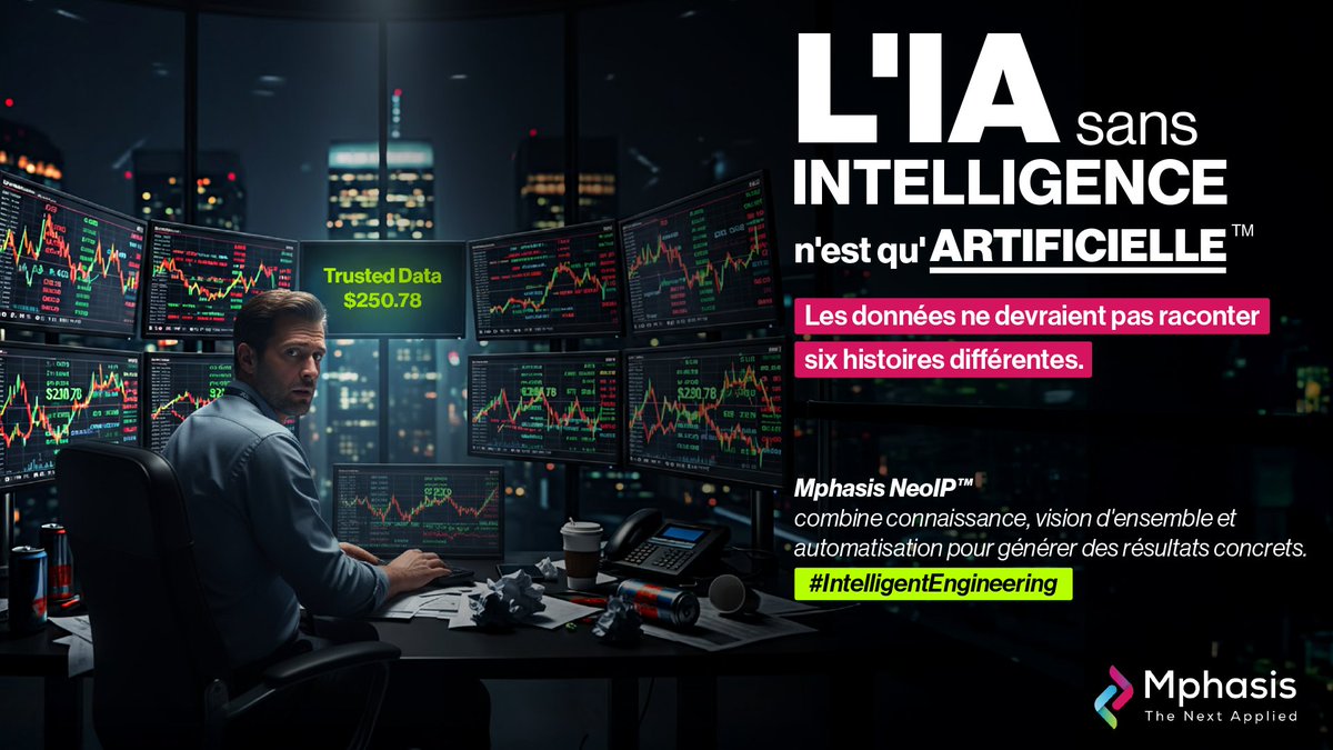 Mphasis's tweet photo. Les données doivent nous donner le pouvoir ; une fois unifiées, elles reflètent pleinement une seule source de vérité.

Mphasis NeoIP™ connecte et contextualise les données au sein d’une couche d’intelligence connectée et en constante évolution, pour vous aider à prendre des décisions basées sur de réels insights.

Prenez le contrôle de vos données, de votre récit et des connaissances qu’elles délivrent grâce à Mphasis NeoIP™. https://t.co/m4ci3smLQA

#AIWithoutIntelligenceIsArtificial #IntelligentEngineering #EngineeringIsInOurDNA #StayAhead #AI #AgenticAI