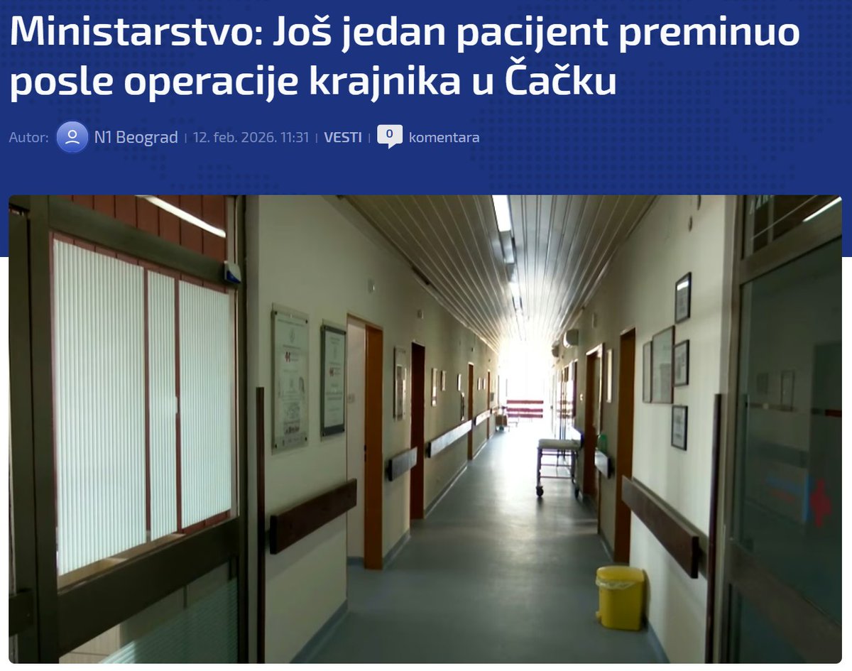 Ovo nije normalno ljudi, šta to radite!? Pa da li ima uopšte doktora u Čačku? Horor!