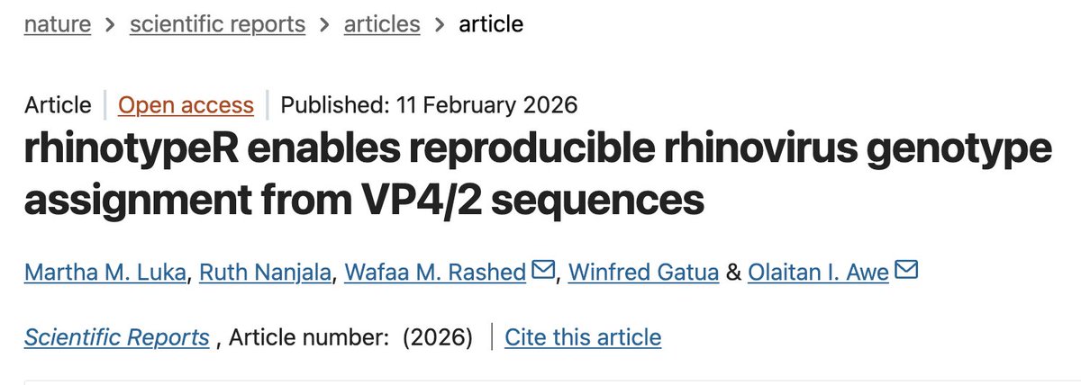 Ruthnanje's tweet photo. Phew — after two years of development, revisions, and persistence, our paper is finally online!

📄 Publication: [https://t.co/jTjbVRkp7F]
📦 Bioconductor package: [https://t.co/IBRmIzv5HE]

#rhinotypeR #Rpackage #Bioconductor #rhinovirus #publication https://t.co/4UHOSZTGzk