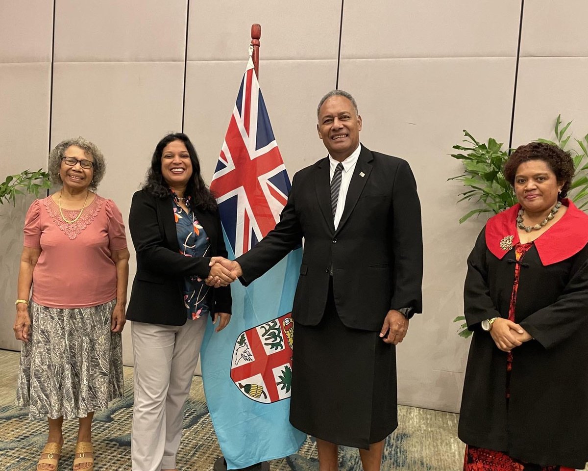 commonwealthorg's tweet image. In #Fiji for the 2026 Commonwealth Law Ministers Meeting: our Director-General met with the Minister of Foreign Affairs to strengthen Commonwealth partnership and advance justice across member states. 

Read more about the meeting here: fiji.gov.fj/Media-Centre/N… 

#CLMM2026