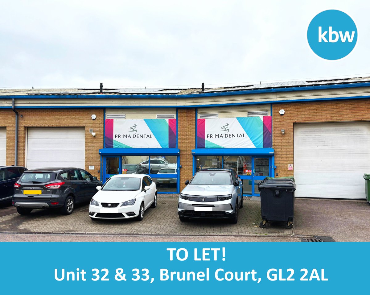 📍To Let – Units 32 &amp; 33 Brunel Court, Waterwells Business Park

✨2,968 – 7,039 sq ft approx
✨Mezzanine office &amp; kitchen
✨Sectional loading doors
✨parking

💷32: £29,500 pax
💷33: £40,500 pax
Available on new leases.

For info or a viewing
📞01242 244744
✉enquiries@kbw.co.uk