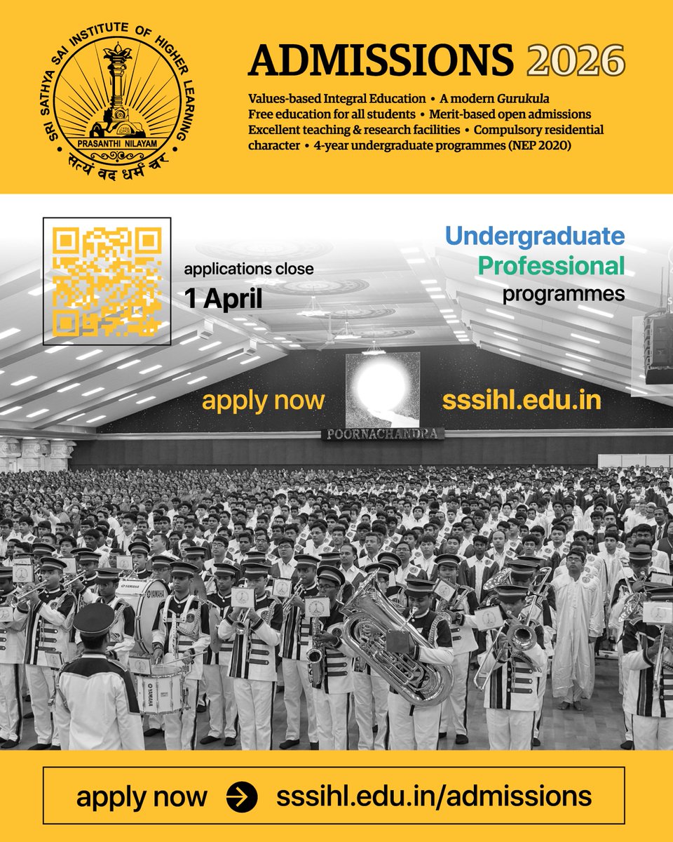 Sri Sathya Sai Institute of Higher Learning tweet media