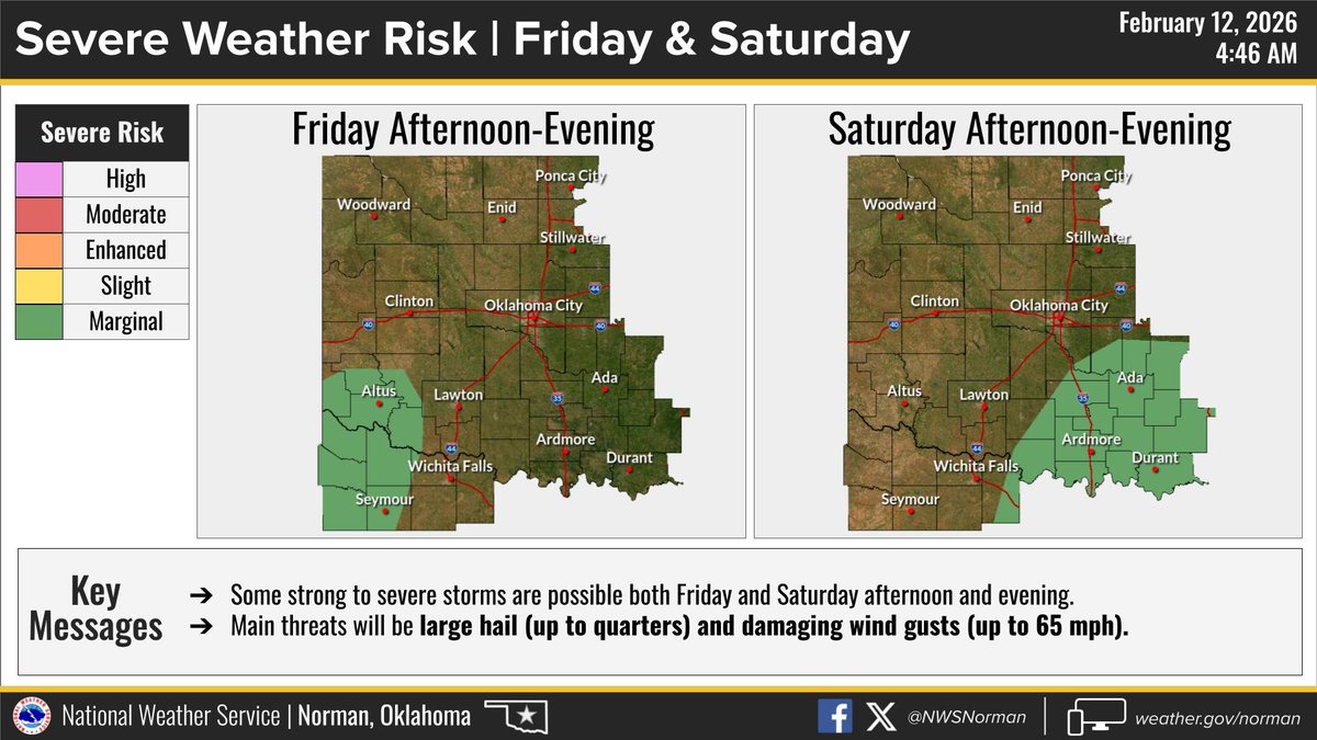 There is a marginal risk for both locally heavy rain & severe storms ...