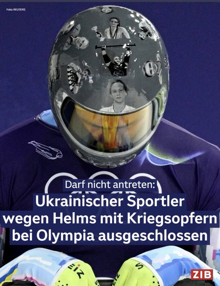 dokhollidays's tweet photo. Ukrainer darf nicht bei Olympia antreten wegen eines kaum sichtbaren, nicht kommentierten Helm Designs??

Jetzt kommt ihr mir mit den Olympia Regeln.
Ich finde, das ist eine Ausnahmesituation; ich finde, er sollte es tragen dürfen.

Es ist richtig, dass er hart geblieben ist.
Ferner hat er nun durch den Presserummel einen hohen Grad an weltweiter Aufmerksamkeit erreicht.
Absicht?