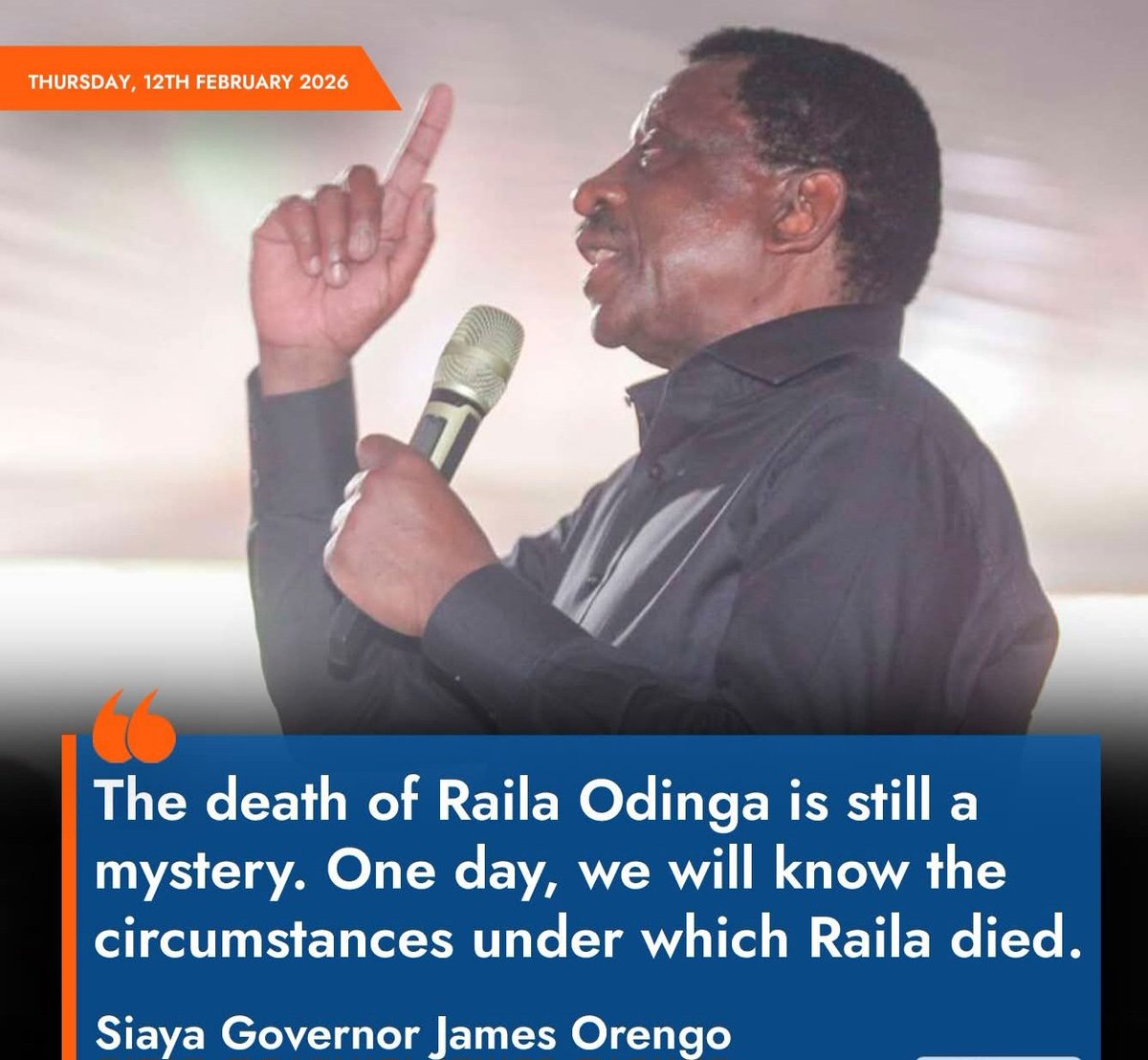 francis99Mwangi's tweet image. The death of #Raila #Odinga  is still a mystery. One day, we will know the circumstances under which Raila died - #Governor James #Orengo