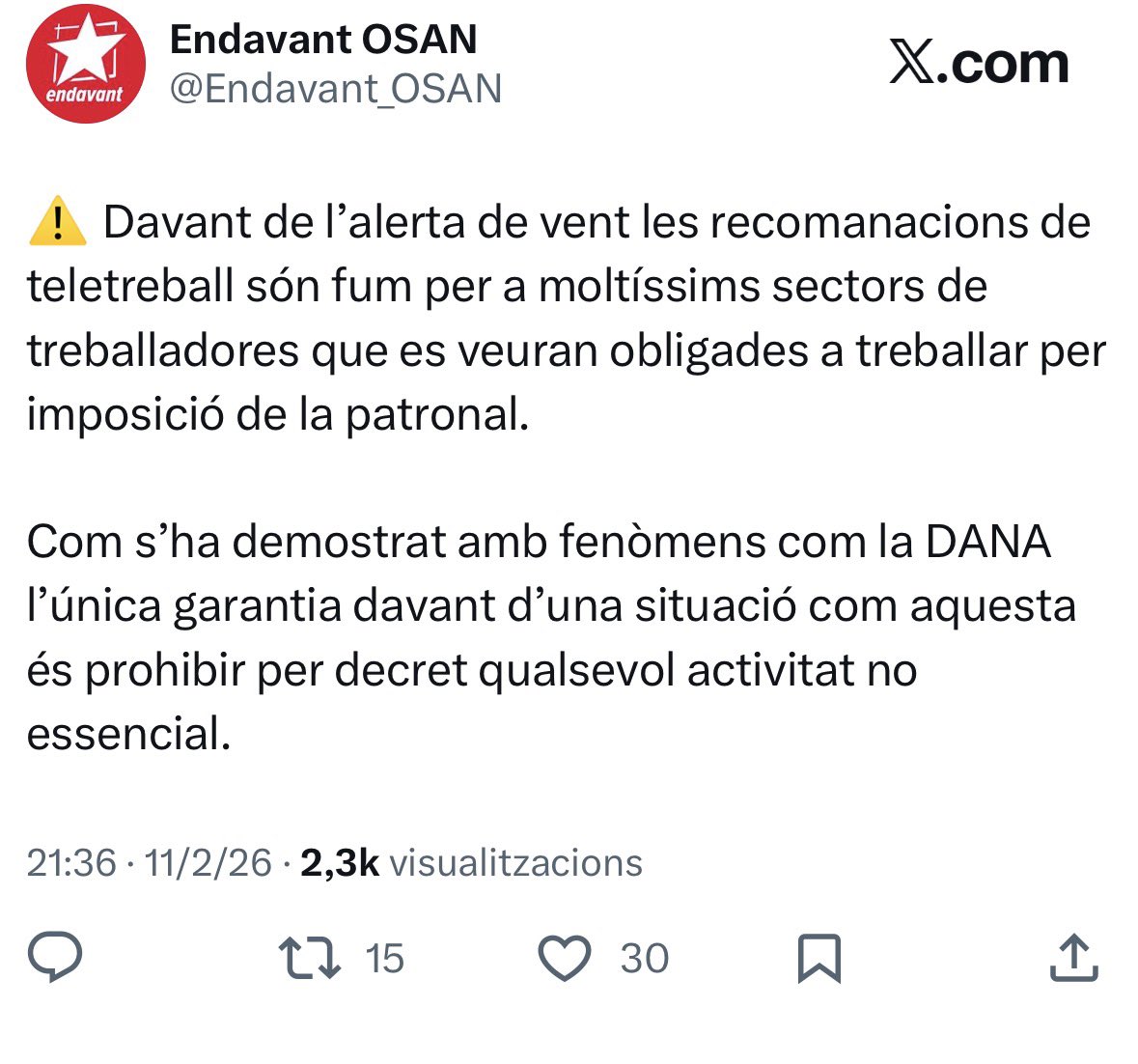 Endavant OSAN tweet media