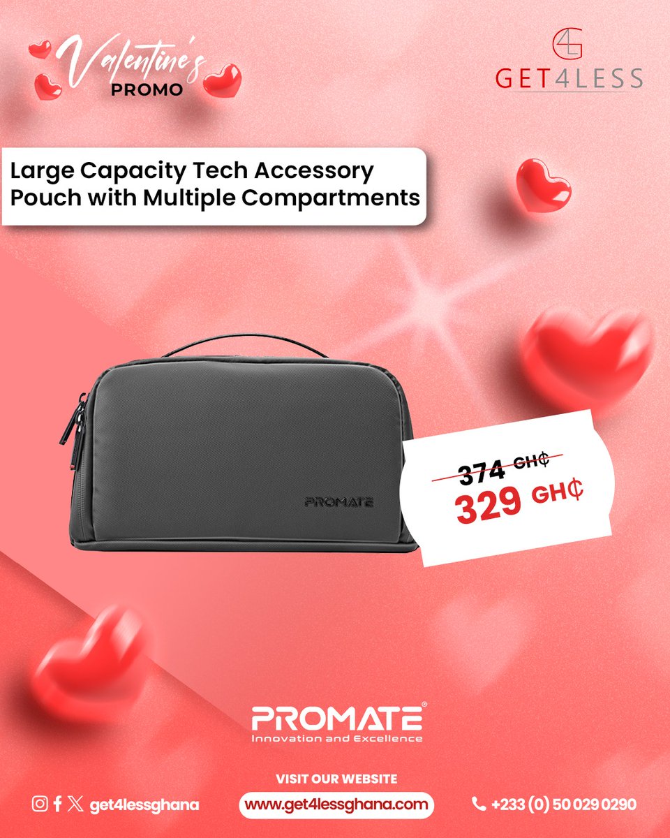 Get4lessGhana's tweet image. 💖 Travel smart, stay organized, and protect what matters this Valentine’s! ✈️✨ Sleek RFID protection, smart tracking, and stylish organizers made for modern love. 💼💘#Get4lessghana #ValentinePromo #TechEssentials #GadgetDeals #ValentineGift #Ghana #onlineshopping #explore #fyp