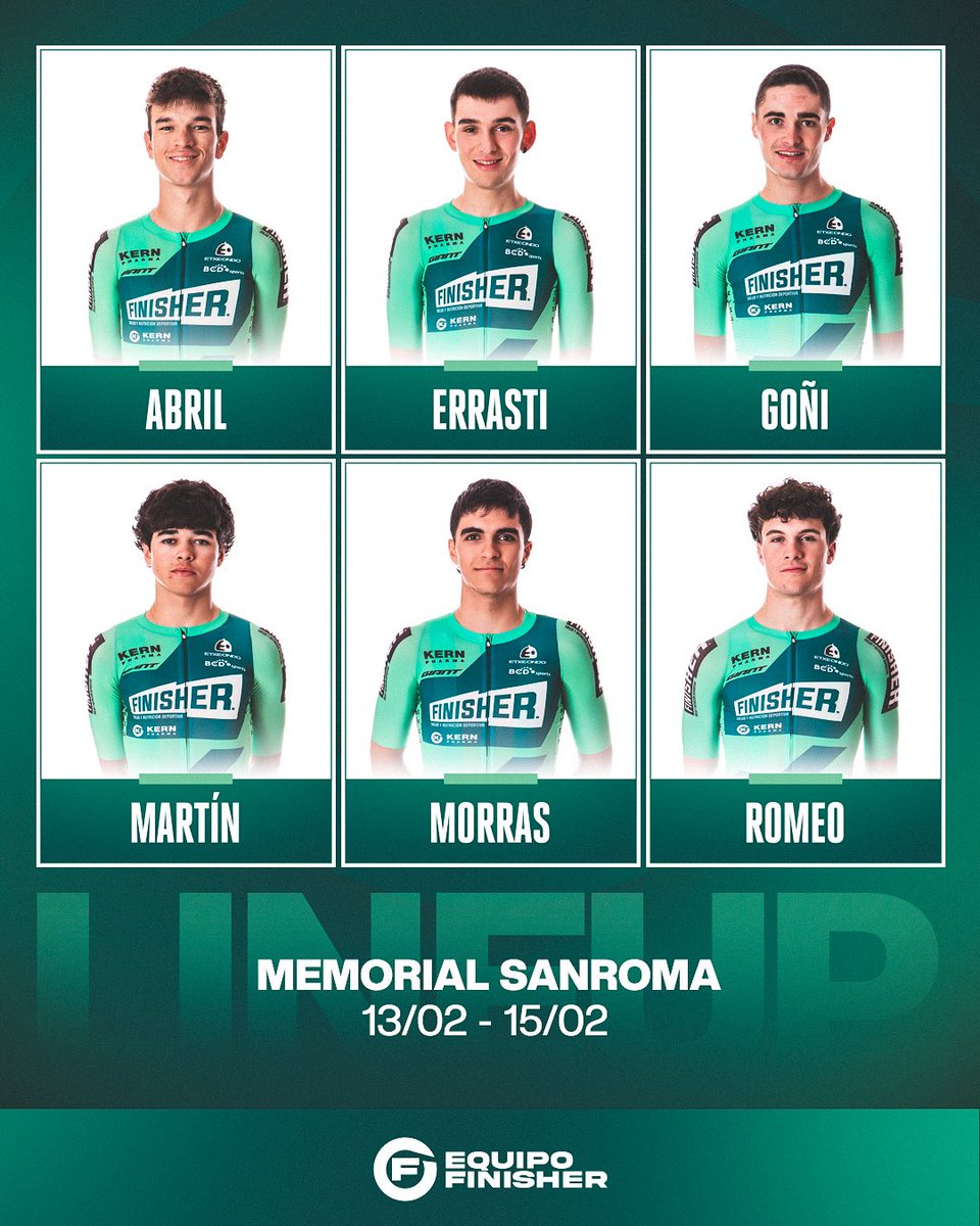 👀 Esta será nuestra alineación para afrontar el #MemorialSanroma ⤵️

🟢 Alejandro Abril
🟢 Unax Errasti 
🟢 Ismael Goñi 
🟢 Raúl Martín 
🟢 Ekai Morras 
🟢 Sergio Romeo