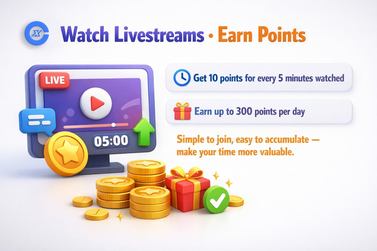 🚀 CreatorX New Campaign Is Live

🎥 Watch Livestreams · Earn Points

Earn points easily by watching livestreams on CreatorX!

⏱ Get 10 points for every 5 minutes watched
🎁 Earn up to 300 points per day

Simple to join, easy to accumulate — make your time more valuable.
All
