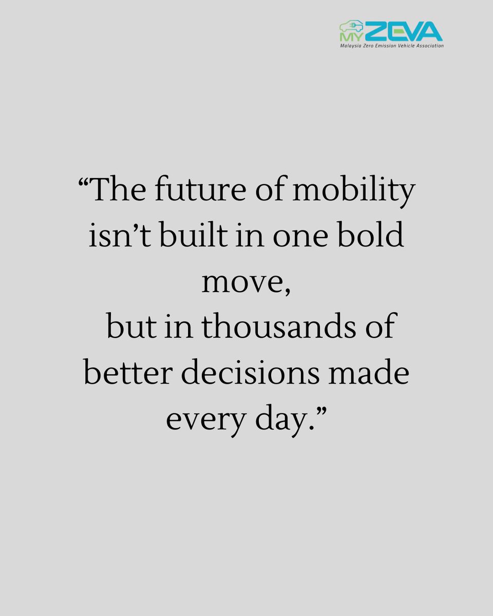 The future of mobility isn’t one bold move.
It’s thousands of better decisions, made daily.

That’s how real change begins.

#MyZEVA #EVMalaysia #DriveClean