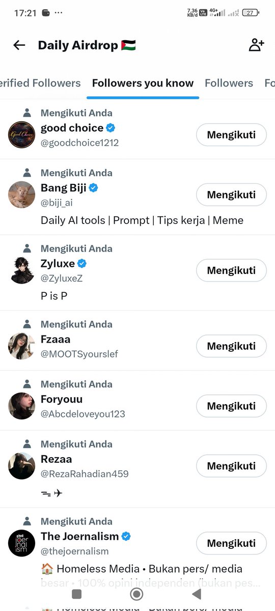 Lapak follow follback gratisan 
Yang belum ke follback silahkan komentar dibawah nanti saya follback semuanya!!

Let's Connect!!