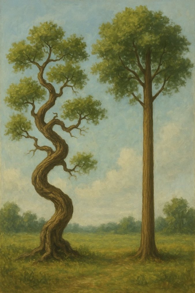 "Un árbol torcido vive su propia vida, pero un árbol recto se convierte en madera".

—Proverbio chino