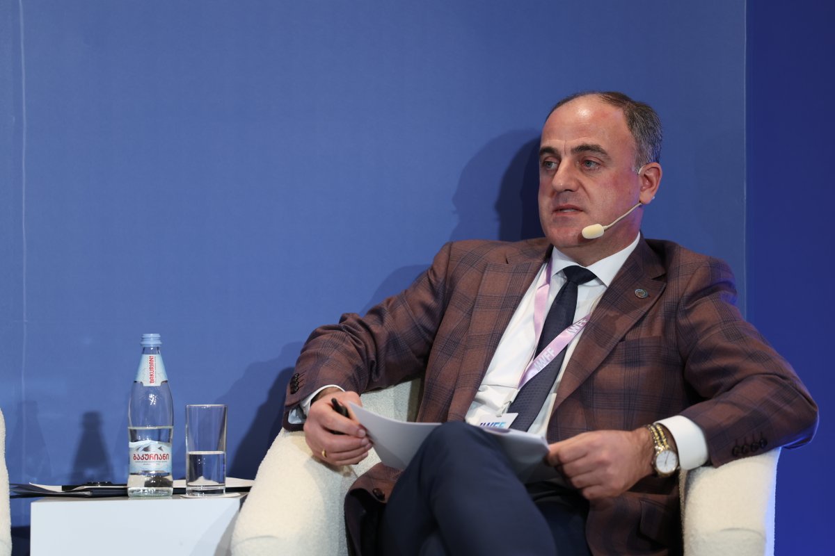 Gnerc_'s tweet photo. The Chairman of the #GNERC Davit Narmania, participated in the International Water Future Forum, held in Tbilisi. 
The high-level forum organized by #GWP and #Aqualia was dedicated to the sustainable management of water resources. https://t.co/H2dQhfgrBm
